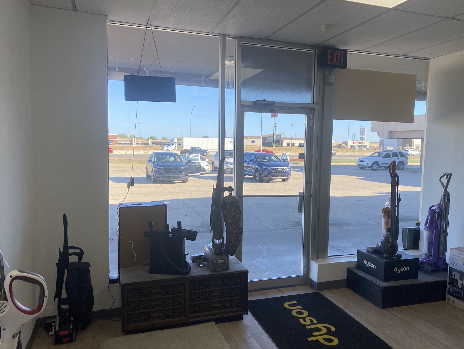 Vacuum display near the entrance of Skaggs Vacuums
